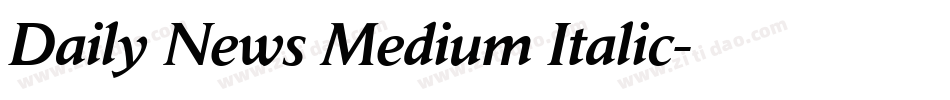 Daily News Medium Italic字体转换